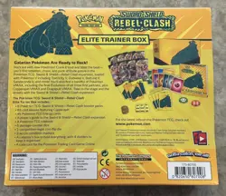 Sealed Pokemon Sword & Shield Rebel Clash Elite Trainer Box - Image 2