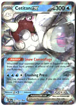 Cetitan ex 065/182 Double Rare Destined Rivals Pokemon Holo Near Mint - Image 1