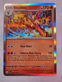 Blaziken 042/182 Rare Destined Rivals Pokemon Holo Near Mint - Image 1