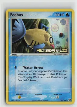 Feebas 50/106 Reverse Holo Stamp Emerald Pokemon LP - Image 1