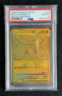 2026 POKEMON POR EN-PERFECT ORDER MEGA HYPER RARE #124 MEGA ZYGARDE EX PSA 10 - Image 1