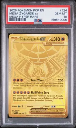 2026 POKEMON POR EN-PERFECT ORDER MEGA HYPER RARE #124 MEGA ZYGARDE EX PSA 10 - Image 3