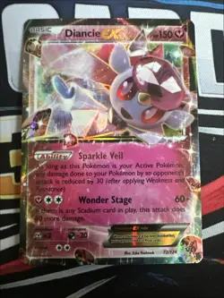 2016 Pokemon XY Fates Collide Diancie #72/124 Holo - Image 1