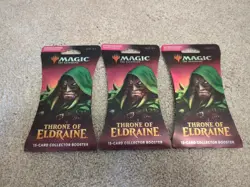 Magic The Gathering MTG Throne Of Eldraine Collector Booster x3 New Sealed! - Image 1