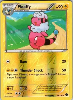 Flaaffy 39/114 Steam Siege Pokemon Reverse Holo Near Mint - Image 1