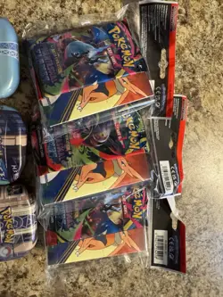 Pokemon mini portfolio Phantasmal Flames lot of 6 and lumiose city mini tins (3) - Image 2