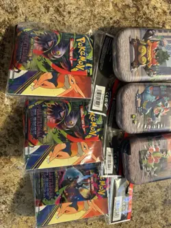 Pokemon mini portfolio Phantasmal Flames lot of 6 and lumiose city mini tins (3) - Image 4