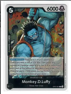 Monkey.D.Luffy (091) OP07-091 Rare 500 Years in the Future One Piece Foil LP - Image 1
