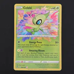 Pokemon TCG Card Celebi 009/185 Vivid Voltage Amazing Rare Holo - NM - Image 1