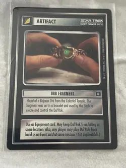 Star Trek CCG 1E Deep Space 9 ORB FRAGMENT Rare Card NEVER PLAYED - Image 1