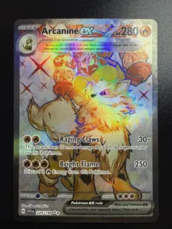 Pokemon TCG Arcanine EX Holo Card 224/198 SV01 Scarlet & Violet Base Set NM - Image 1