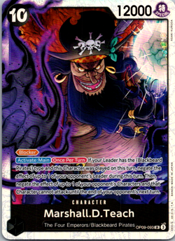One Piece TCG Marshall.D.Teach OP09-093 SR Foil Card Bandai - Image 1