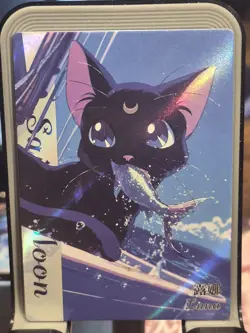 Sparkling Moon Sailor Moon Card Anime TCG HR HR -11 Luna - Image 1