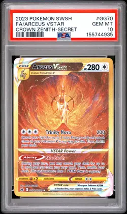2023 POKEMON SWORD & SHIELD CROWN ZENITH SECRET FULL ART/ARCEUS VSTAR PSA 10 - Image 1