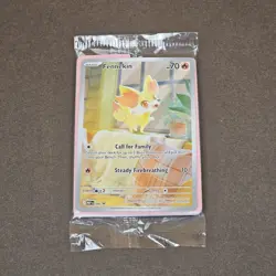 Pokemon Fennekin MEP 080 - Black Star Promo Sealed ME04: Chaos Rising ETB Promo - Image 1