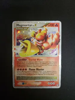 Pokemon Magmortar Lv. X 123/123 Mysterious Treasures Holo HP - Image 1