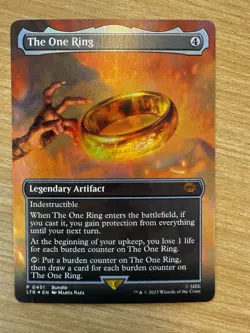 MTG Magic The Gathering Lord of the Rings The One Ring Borderless Foil #0451 - Image 1