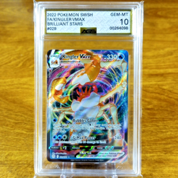 Pokemon SWSH Brilliant Stars Kingler VMAX 029/172 AGS Gem-MT 10 FA Full Art 2022 - Image 1