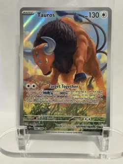 Pokemon TCG Tauros Sv02: Paldea Evolved IR Holo 130 HP 096/086 EN 2026 - Image 1