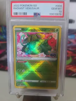 Pokemon PSA 10 2022 Pokemon GO Radiant Venusaur Holo #004/078 - Image 1