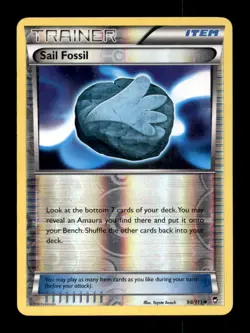 SAIL FOSSIL 98/111 UC FURIOUS FISTS POKEMON REVERSE HOLO LP - Image 1