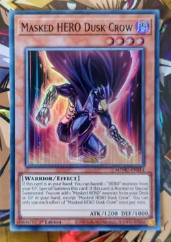 Masked HERO Dusk Crow (Super Rare) - MZMU-EN014 - Yu-Gi-Oh TCG - Image 1