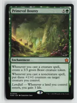 Primeval Bounty 0644 Foundations FDN MTG Magic - Image 1