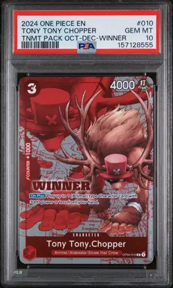 PSA 10 Tony Tony.Chopper (Winner Pack 2024 Oct.-Dec.) OP04-010 One Piece Promo - Image 1