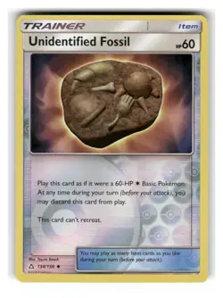 Unidentified Fossil 134/156 Uncommon Ultra Prism Pokemon Reverse Holo Near Mint - Image 1