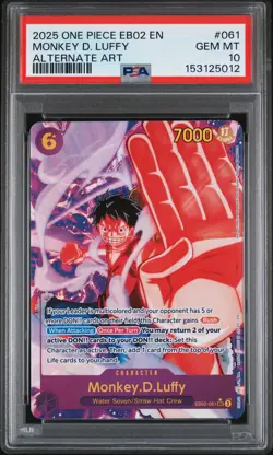 2025 ONE PIECE EB02-EXTRA BOOSTER -ANIME 25TH COLLECTION- MONKEY D. LUFFY PSA 10 - Image 1