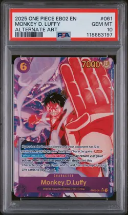 2025 ONE PIECE EB02-EXTRA BOOSTER -ANIME 25TH COLLECTION- MONKEY D. LUFFY PSA 10 - Image 1
