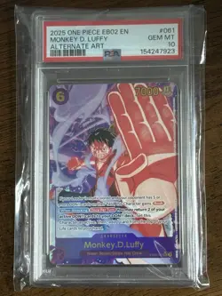 2025 ONE PIECE EB02-EXTRA BOOSTER -ANIME 25TH COLLECTION- MONKEY D. LUFFY PSA 10 - Image 1
