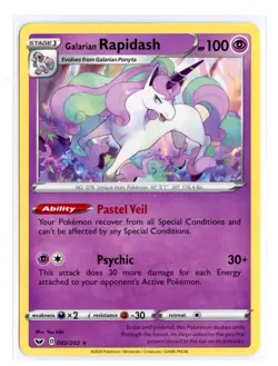 Galarian Rapidash 082/202 Rare Normal SWSH01: Sword & Shield Base Set Pokemon NM - Image 1