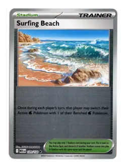 Surfing Beach 129/132 Uncommon Reverse Holo ME01: Mega Evolution Pokemon NM - Image 1