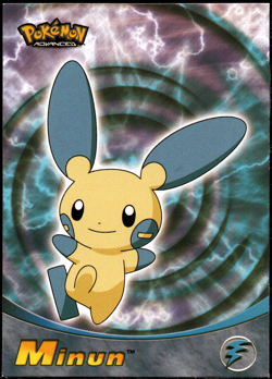 2003 topps Pokemon Advanced Non Holo Foil #57 Minun - Image 1