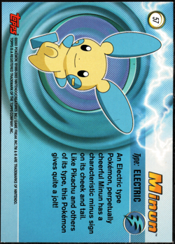 2003 topps Pokemon Advanced Non Holo Foil #57 Minun - Image 2