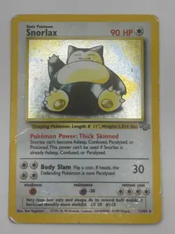Snorlax 11/64 Holo Rare Jungle Pokemon Unlimited Holo Damaged - Image 1