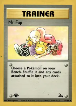 Mr. Fuji 58/62 Uncommon Fossil 1st Edition Heavily Played - Image 1