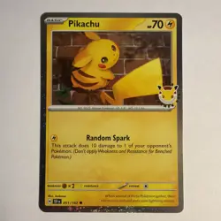 Pikachu 051/162 Temporal Forces - 2026 Pokemon Day Promo - Cosmos Holo NM - Image 1