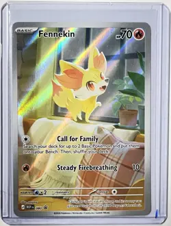 Pokemon Fennekin #080 Mega Evolution Chaos Rising Illustration Promo NM - Image 1