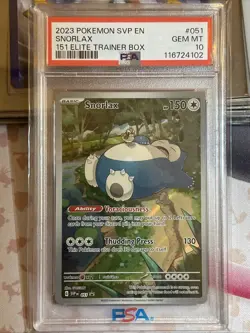 2023 Pokemon SVP en Snorlax 151 Elite Trainer Box PSA 10 - Image 1