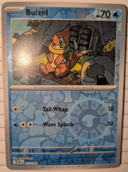 Pokemon TCG Buizel Destined Rivals SV10 057/182 Reverse Holo NM/M - Image 1