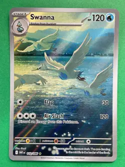 2025 Pokemon SV White Flare WHT EN Swanna Illustration Rare #110/086 - Image 1