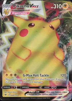 Pikachu VMAX 044/185 Full Art Ultra Rare Vivid Voltage Pokemon Lightly Played - Image 1