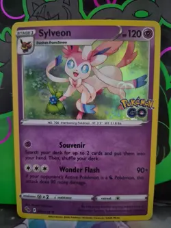 Sylveon Holo Rare Pokemon GO 035/078 NM - Image 1
