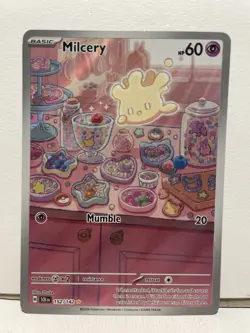 Pokemon TCG Milcery 152/142 Sv07 Stellar Crown Illustration Rare Holo HP 60 - Image 1