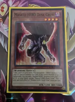 Masked HERO Dusk Crow MZMU-EN014 Super Rare 1st Edition NM Yugioh - Image 1
