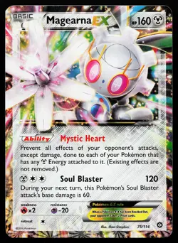 Magearna EX 75/114 Holo XY Steam Siege Pokemon Card - Image 1