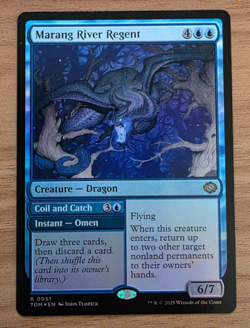 MTG - Marang River Regent w/ Coil & Catch - RARE, MINT, Alt-Art, FOIL - TDM 0051 - Image 1