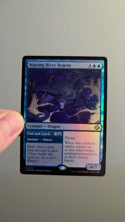 MTG - Marang River Regent w/ Coil & Catch - RARE, MINT, Alt-Art, FOIL - TDM 0051 - Image 2